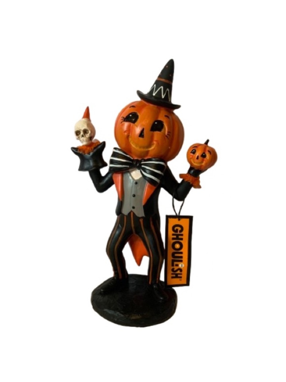 NWT. Ghoulish Bethany Lowe Style Halloween Pumpkin Man